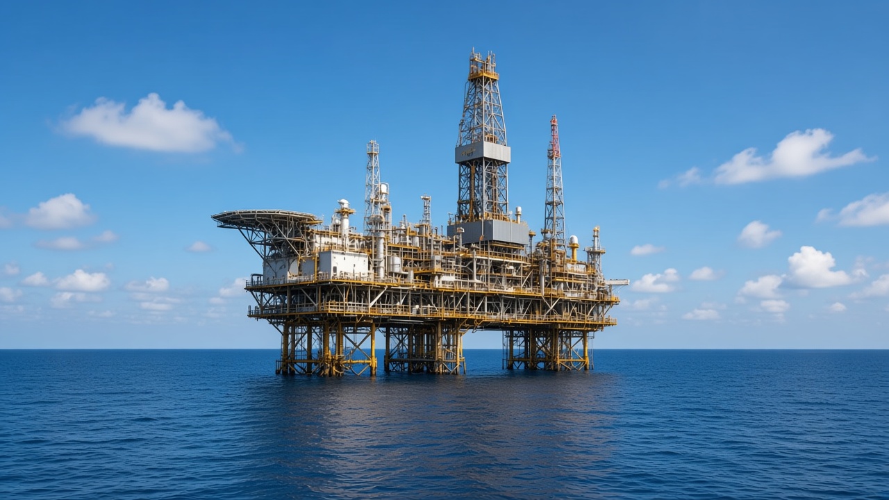 Offshore platform in open water