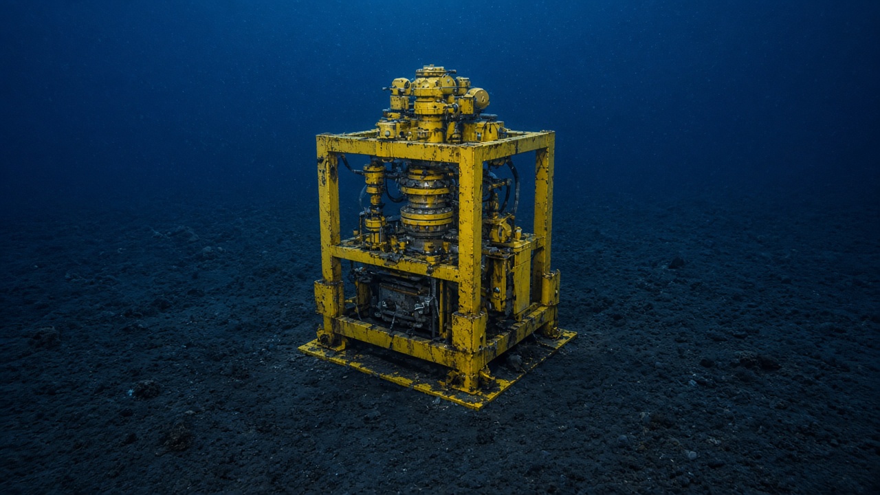 Subsea wellhead assembly on the seabed